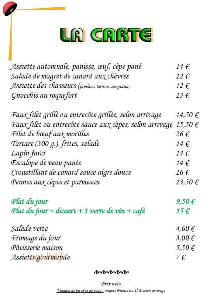 Chez Paul — carte page 2