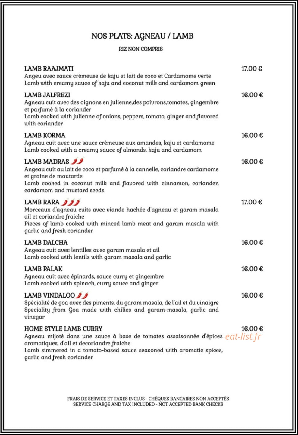 La Raajmati — carte page 5