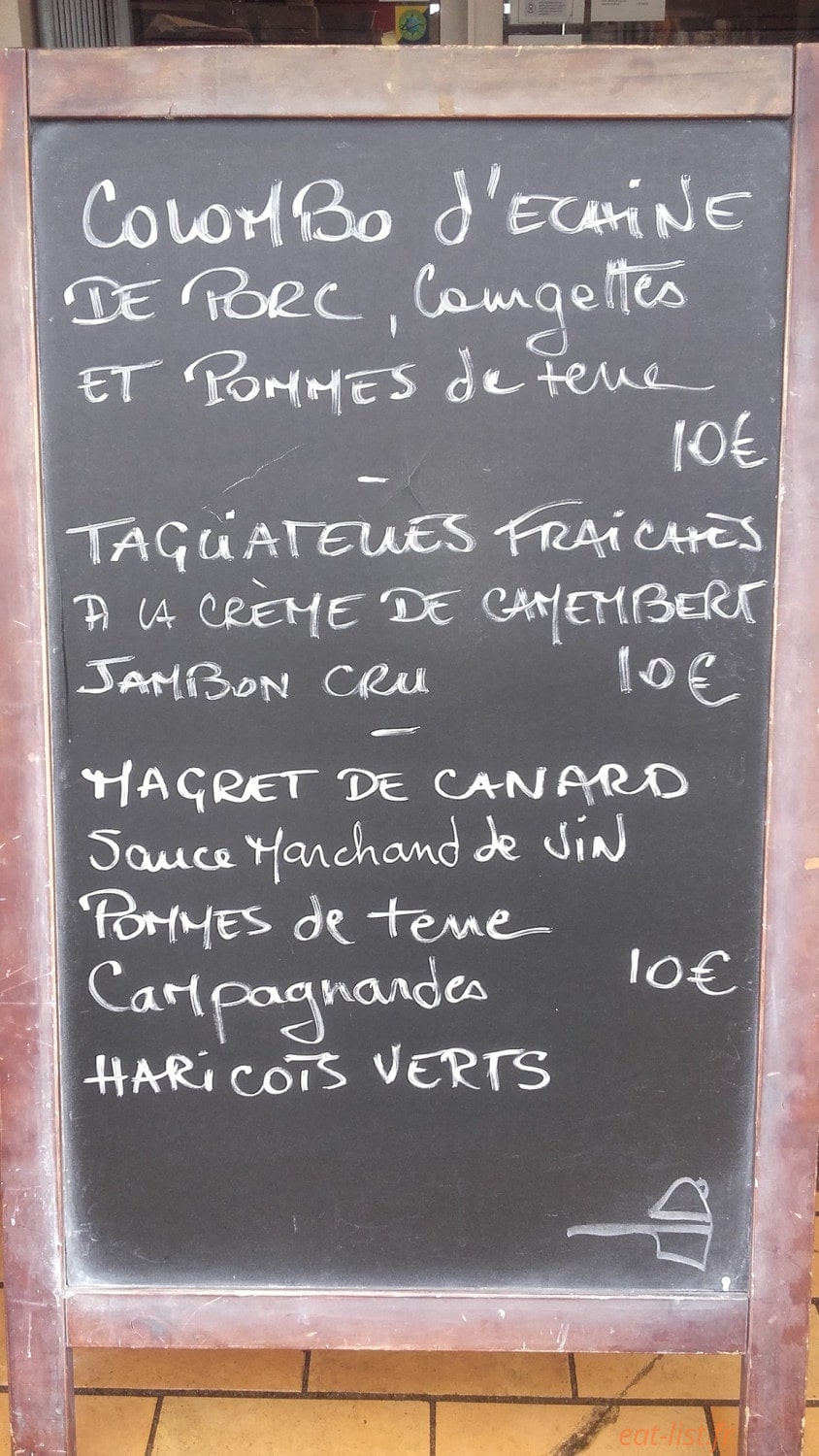 Le p'tit Resto — carte page 1