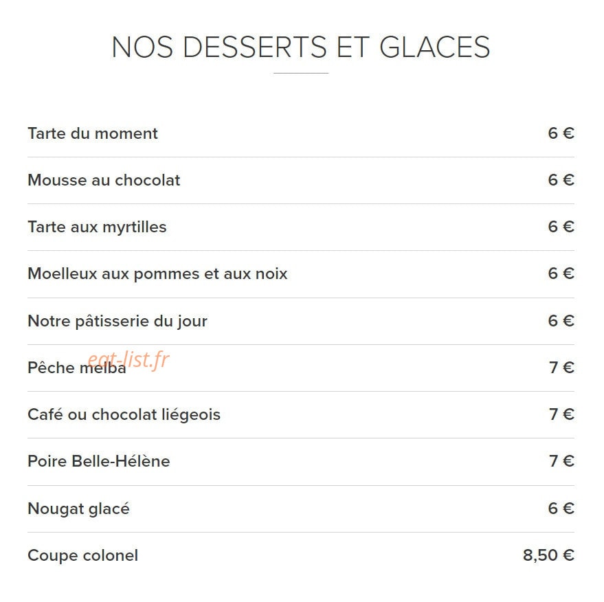 Auberge de la forêt — carte page 4