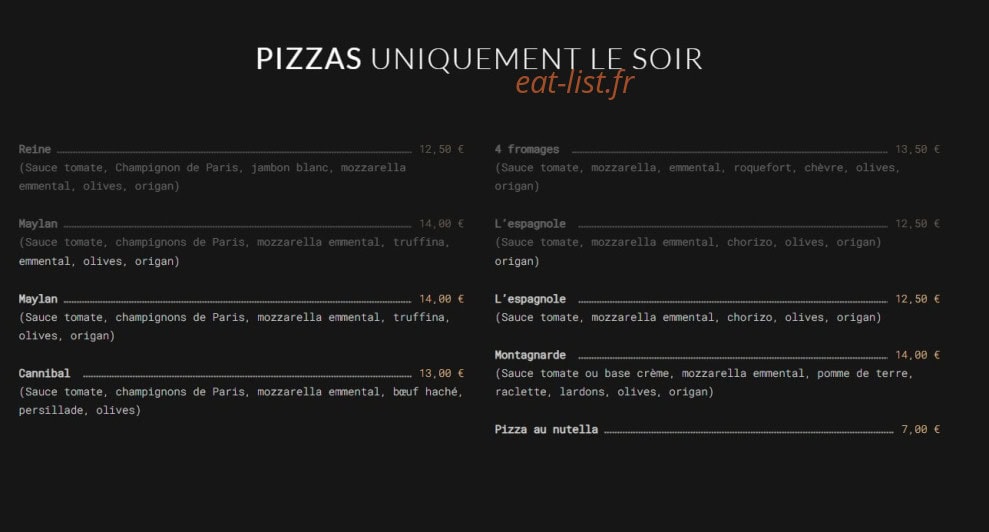 Chez Mymy — carte page 2