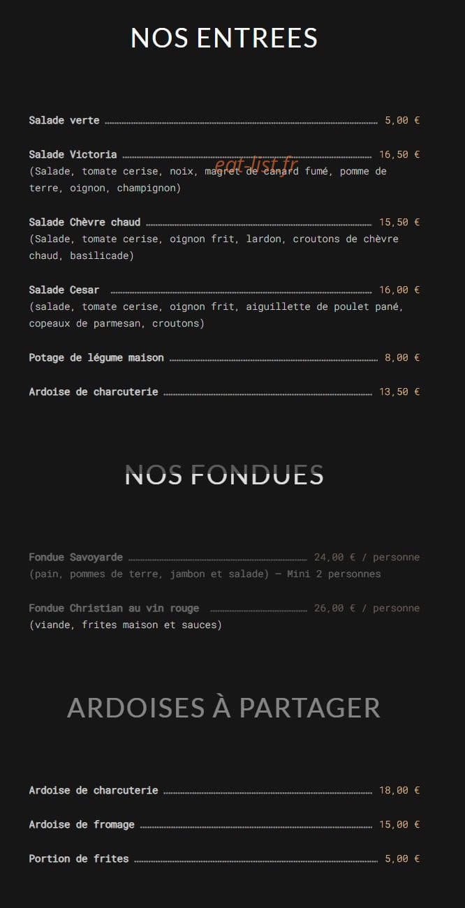 Chez Mymy — carte page 1