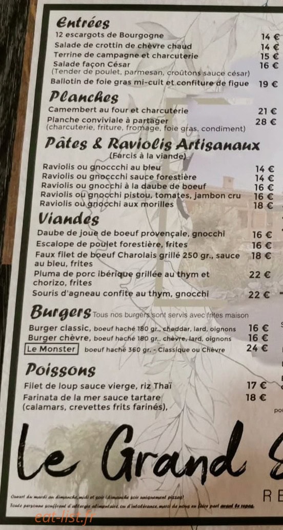 Le Grand Saule — carte page 1