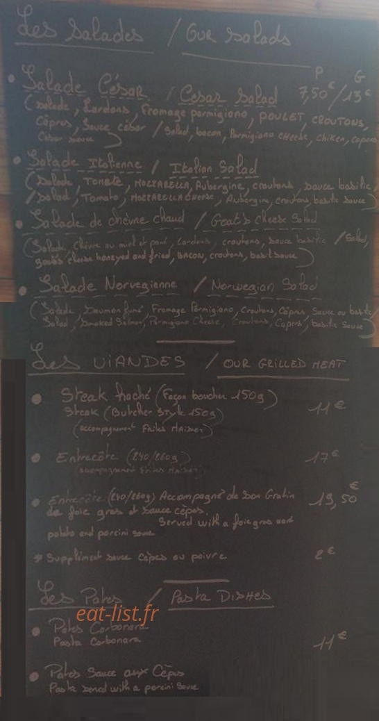 Le Relais de l'Artuby — carte page 1