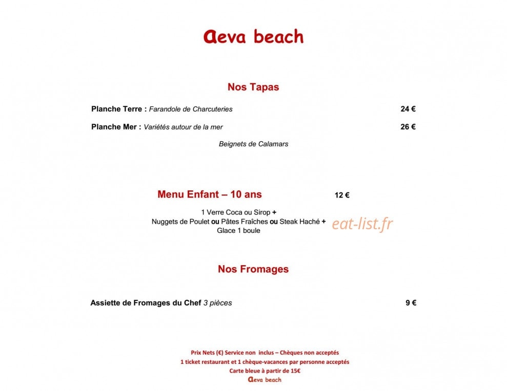 Aeva Beach — carte page 4