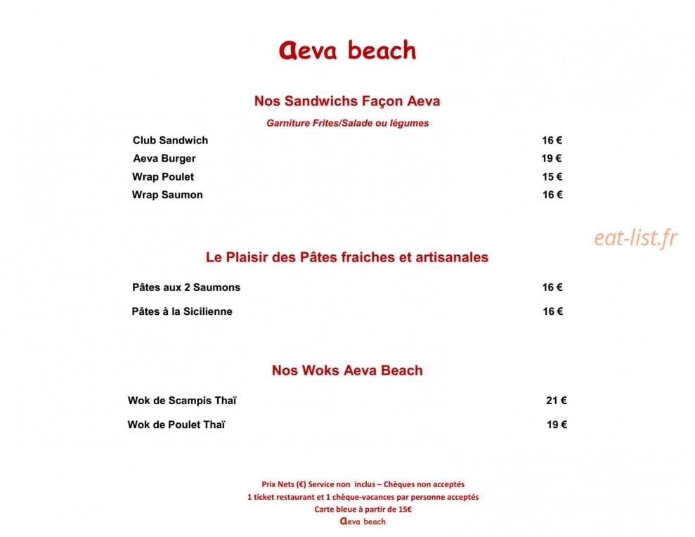 Aeva Beach — carte page 2