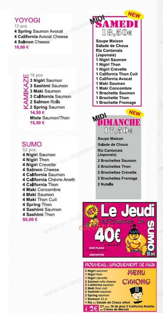 Allo Sushi — carte page 4