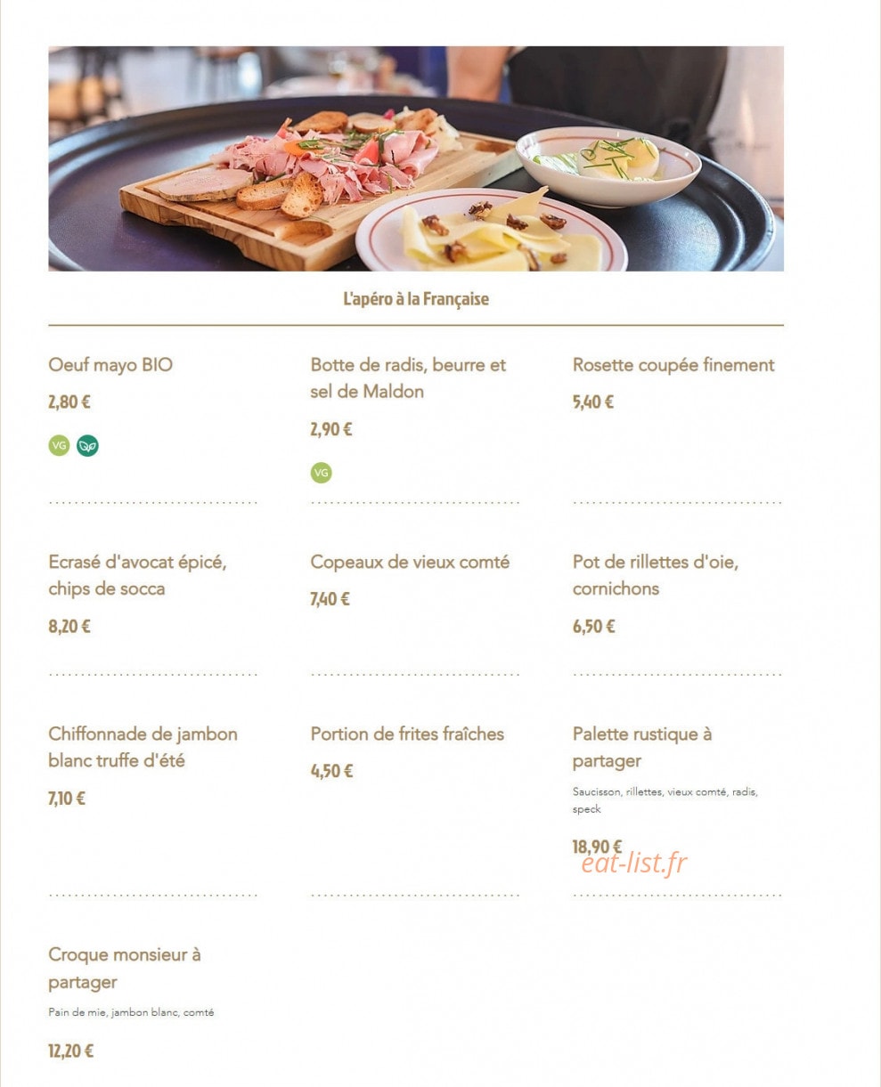 Brasserie Julien — carte page 1