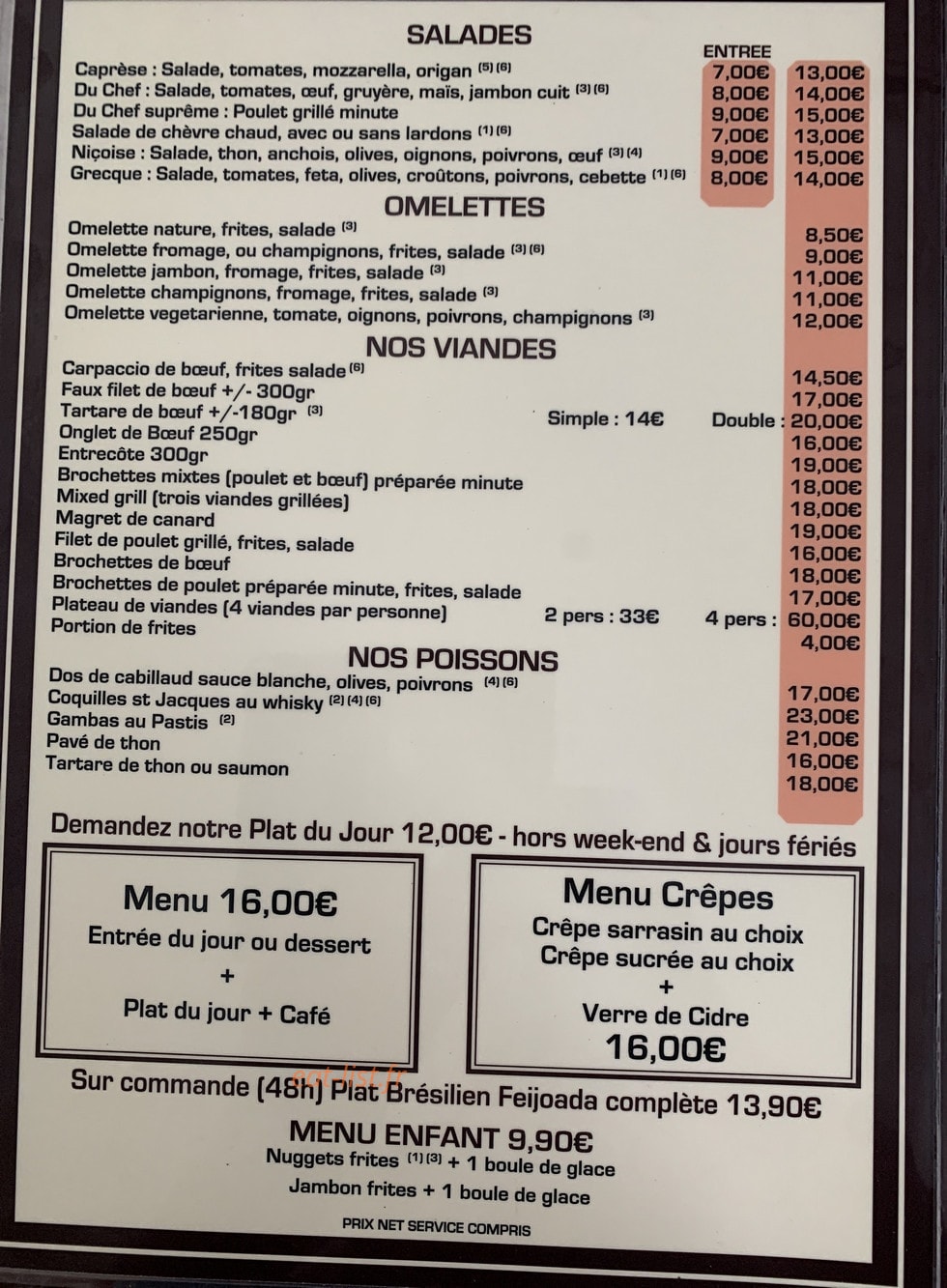 Café Del mar — carte page 1