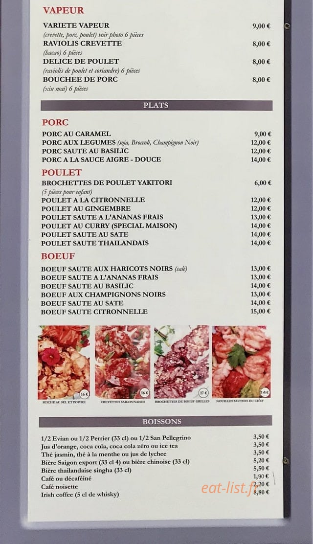 Chez kim — carte page 2