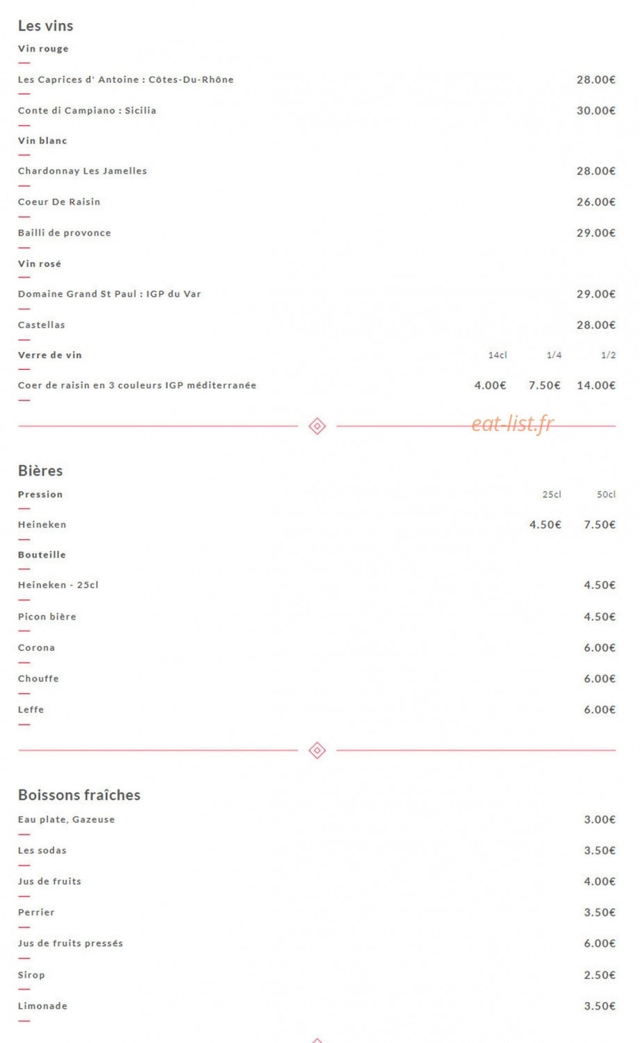 DII Pizza & Burgers — carte page 5