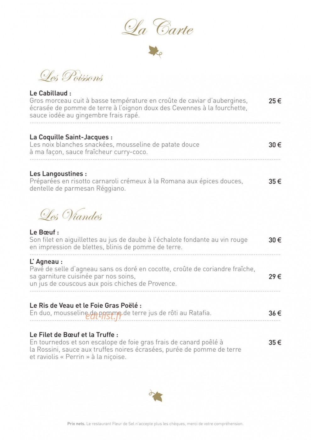 Fleur de sel — carte page 2