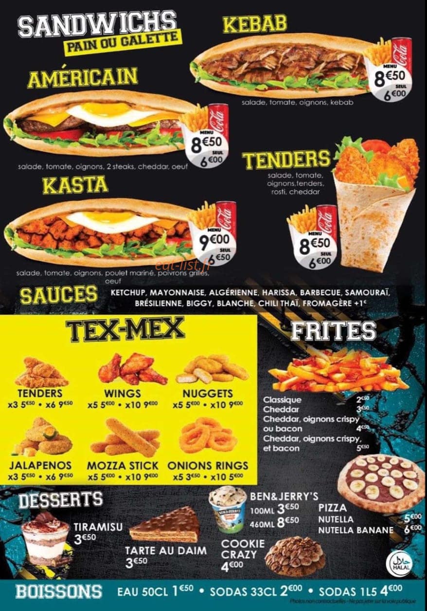 Kasta Pizza — carte page 3