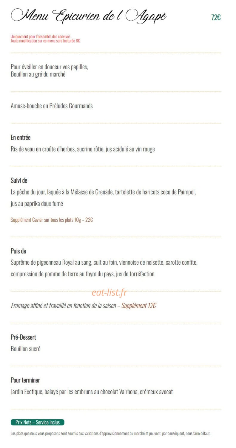 L'Agapè — carte page 3