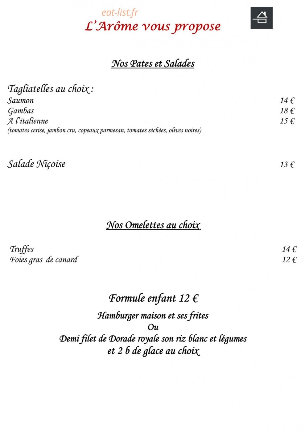 L'Arôme — carte page 6
