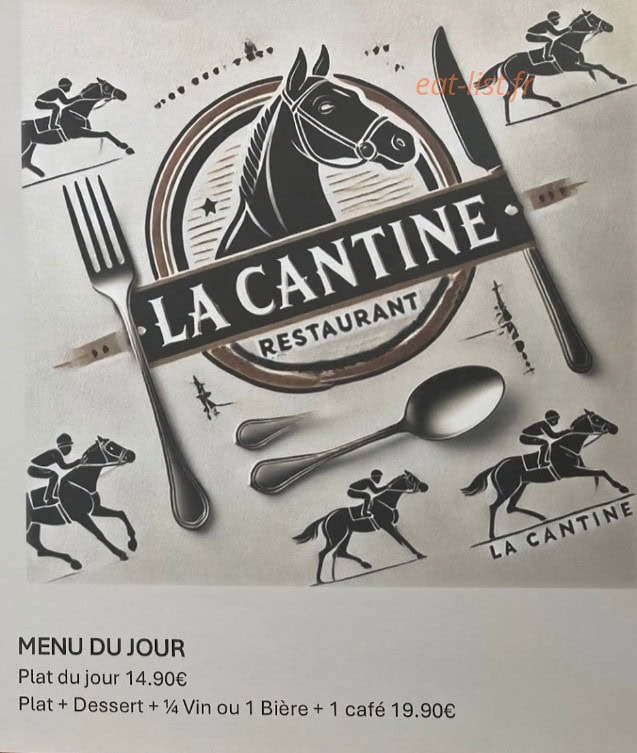 La Cantine de l’hippodrome — carte page 1