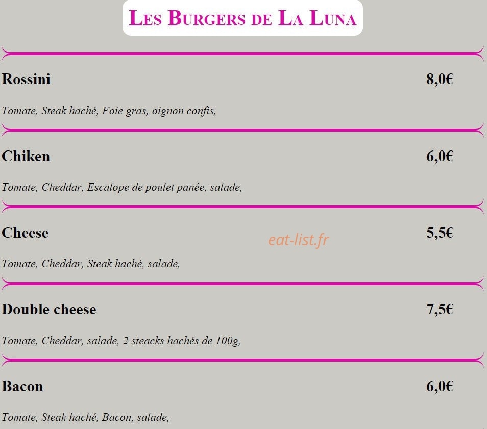 La Luna — carte page 5