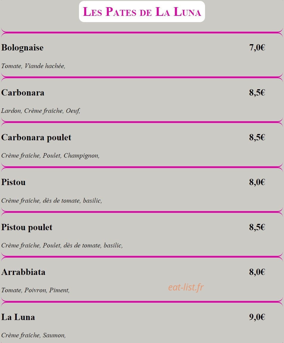 La Luna — carte page 4