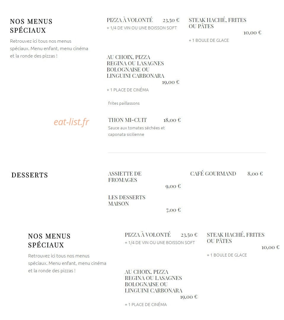 La Piazza — carte page 4