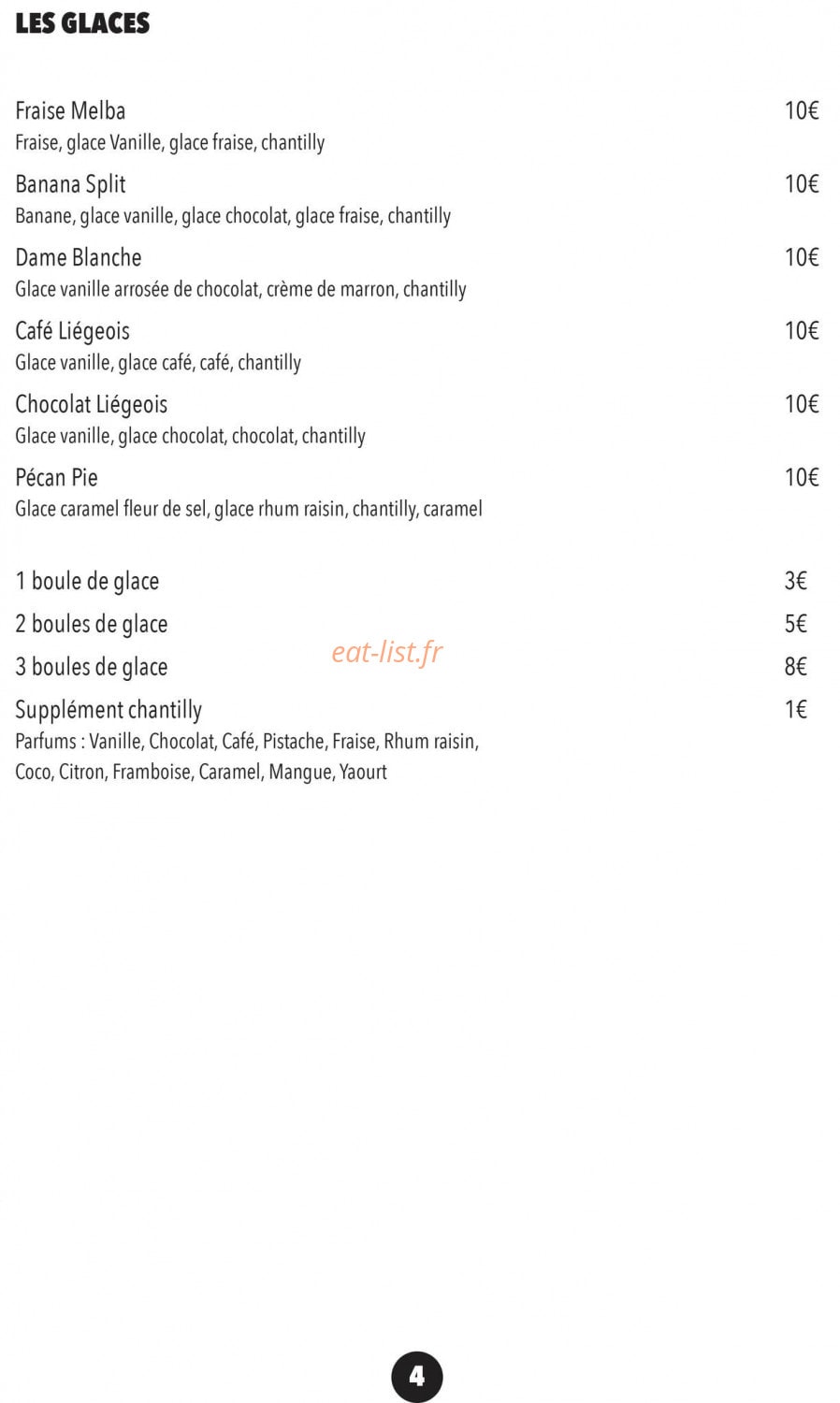 La Plage Seaside — carte page 4