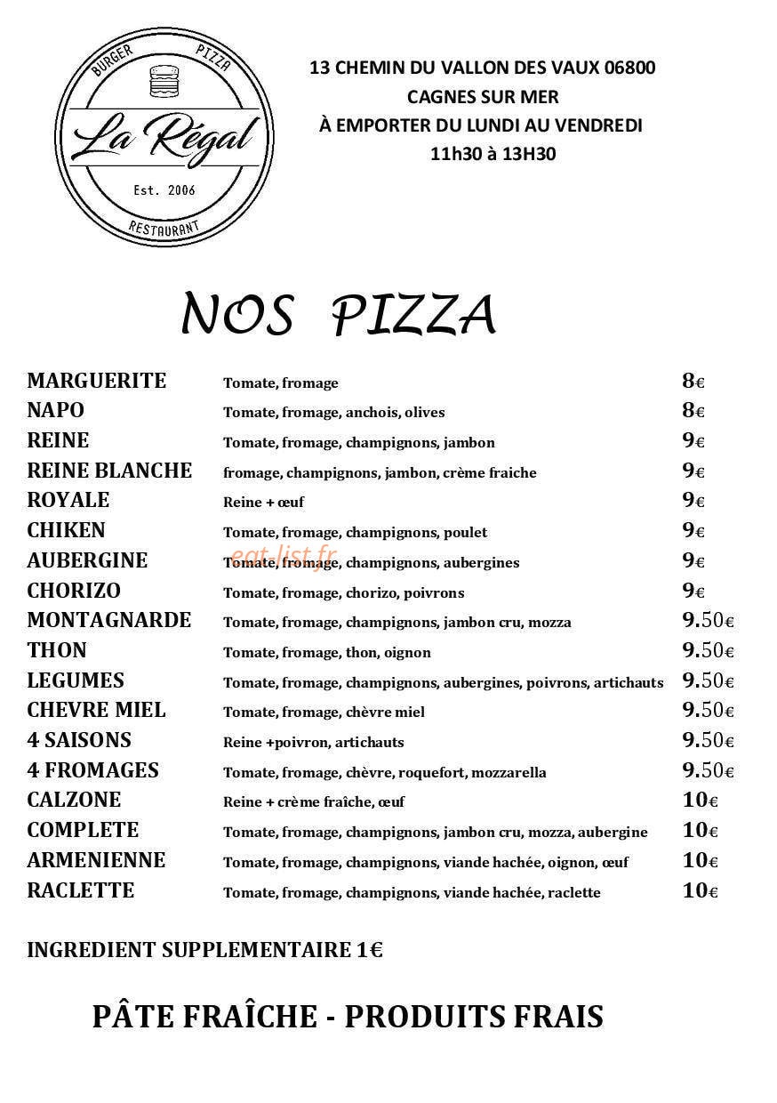 La Régal — carte page 1