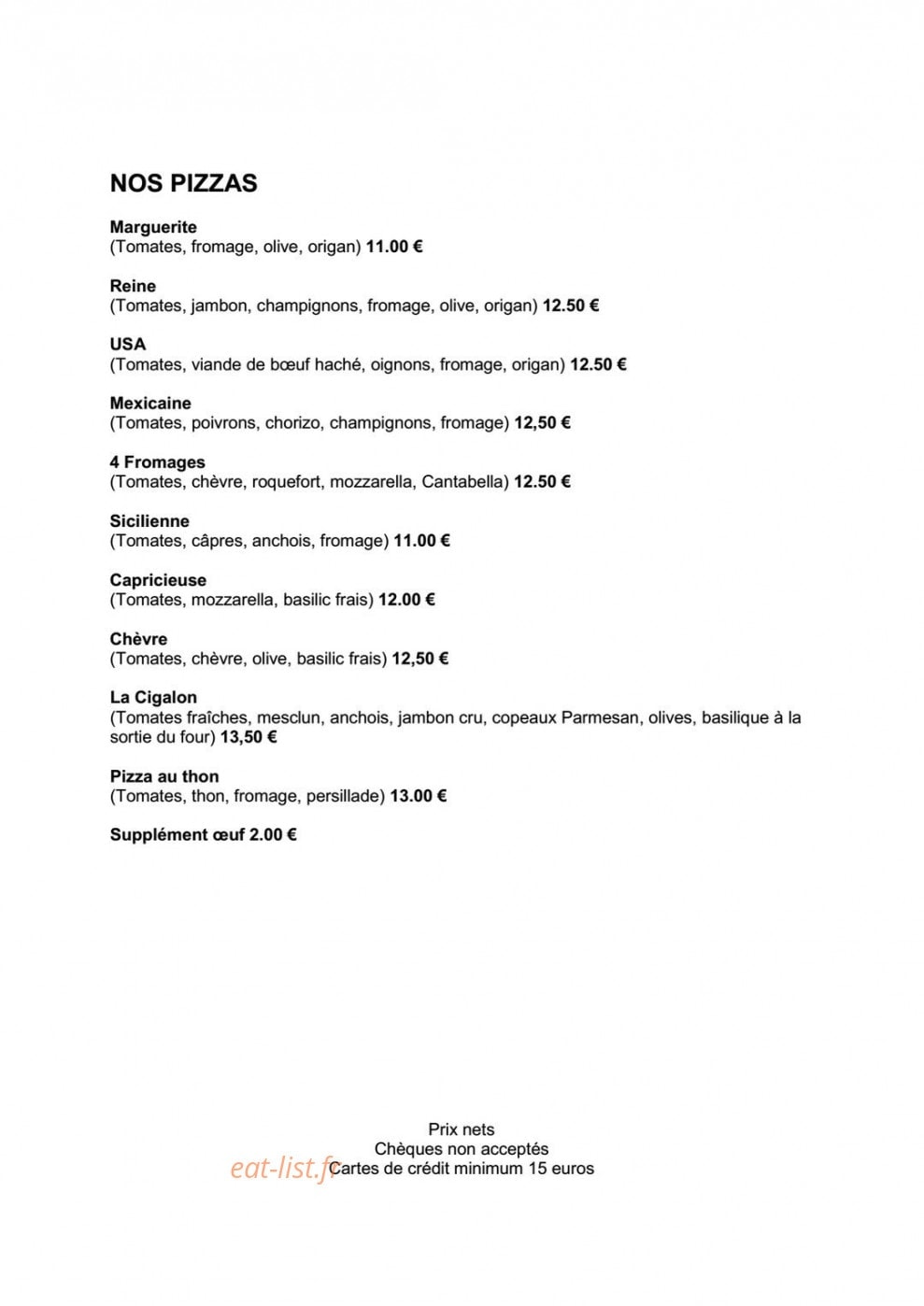 Le cigalon plage — carte page 2