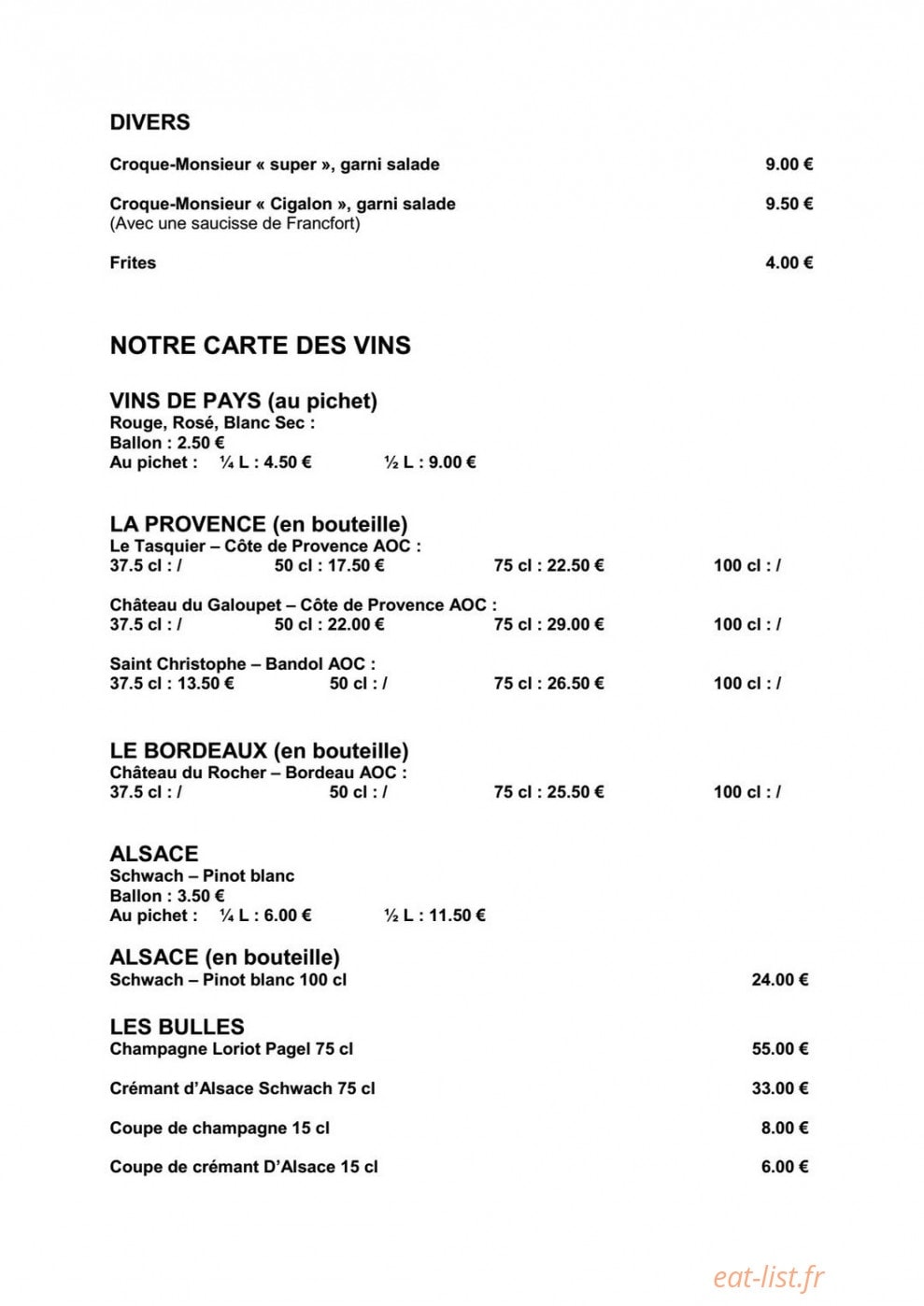 Le cigalon plage — carte page 10