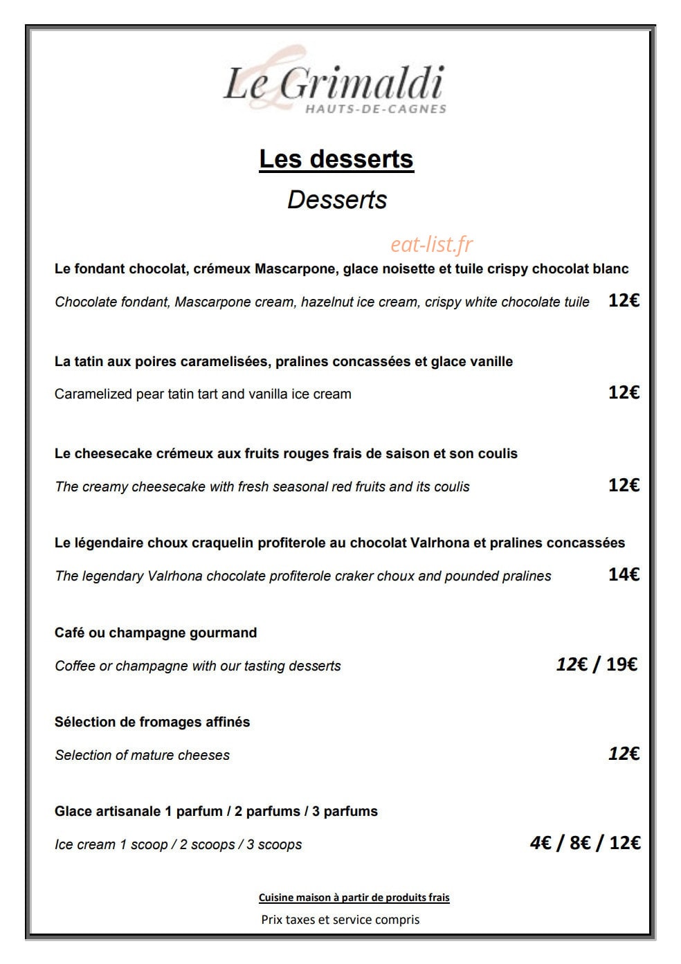 Le Grimaldi — carte page 3
