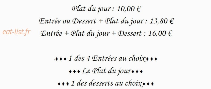 Le Patio — carte page 1