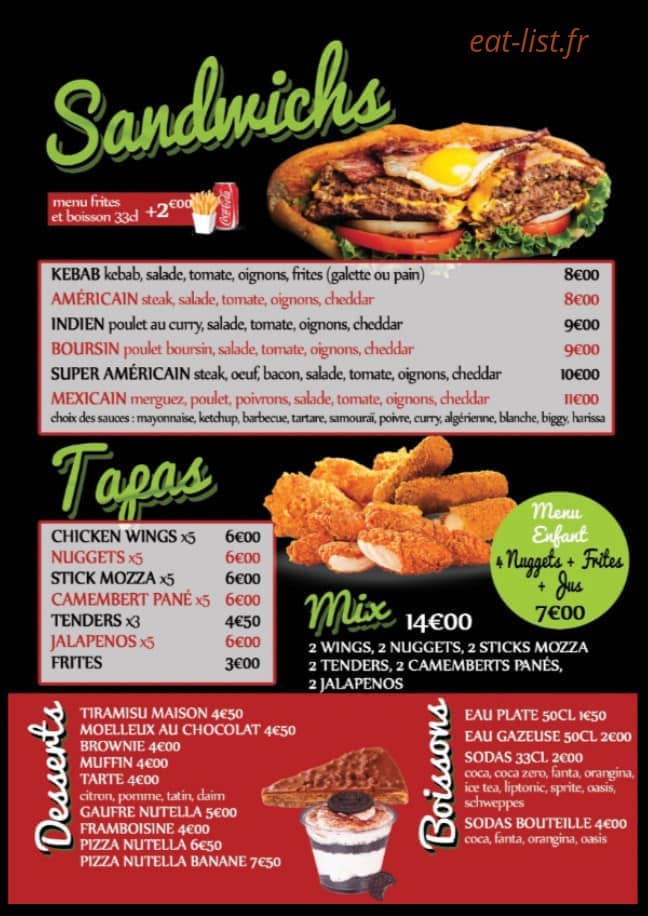 Le Val Food — carte page 4