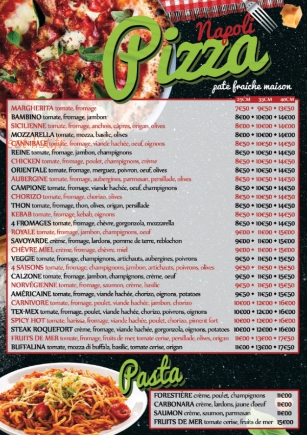 Le Val Food — carte page 2
