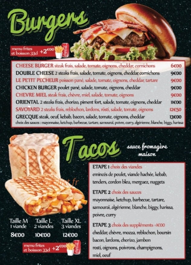 Le Val Food — carte page 3