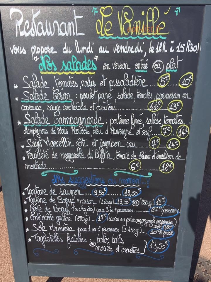 Le Vanillé — carte page 1