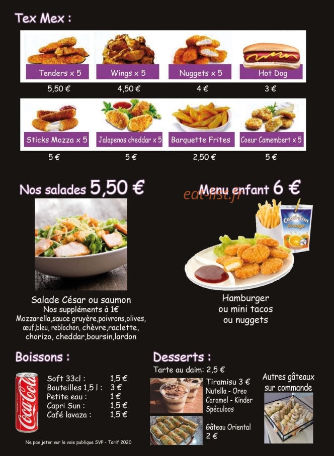 Miami tacos — carte page 4