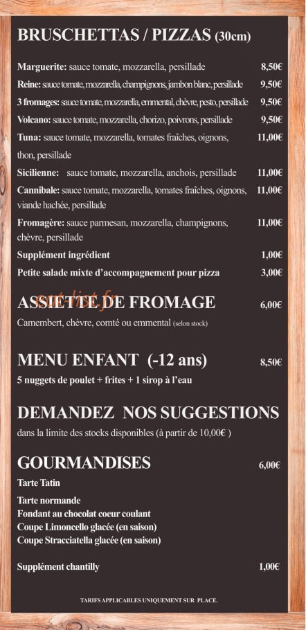 N7 Café — carte page 4