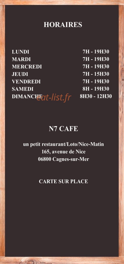 N7 Café — carte page 6