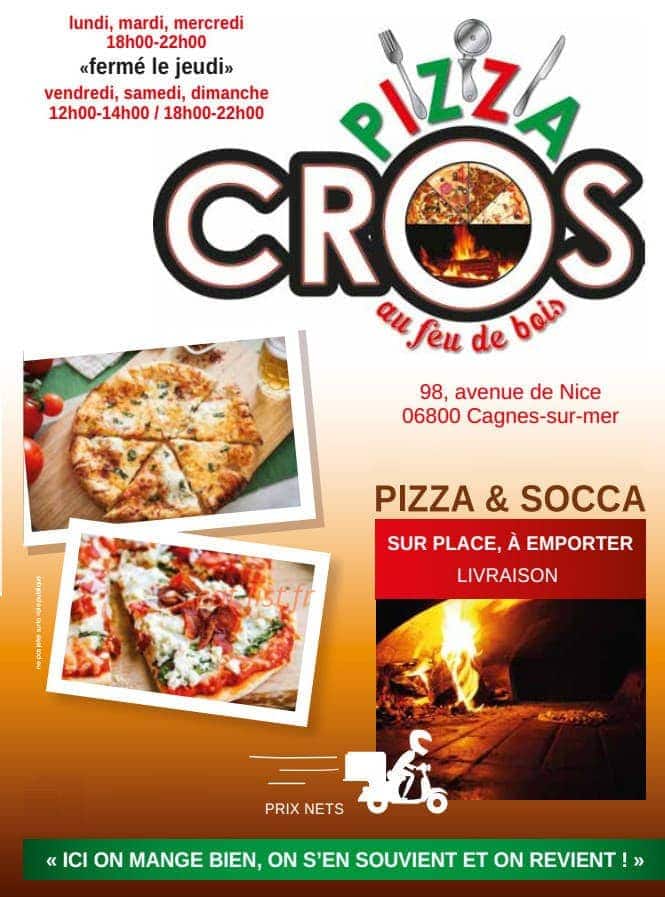Pizza Cros — carte page 1