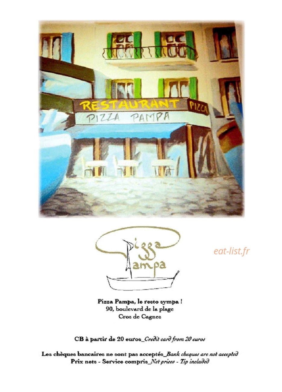 Pizza Pampa — carte page 1
