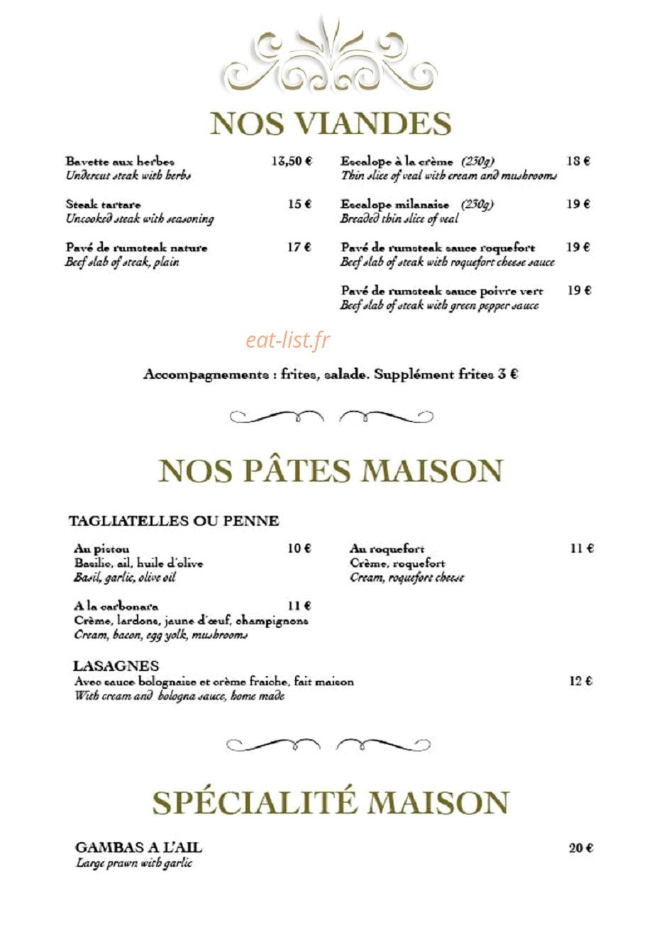 Pizza Pampa — carte page 4