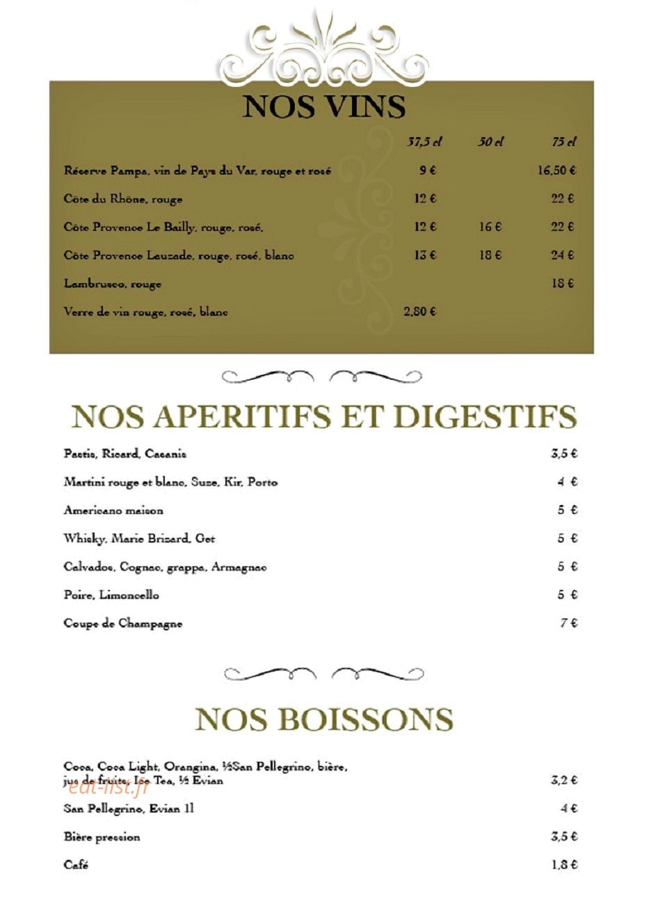 Pizza Pampa — carte page 6