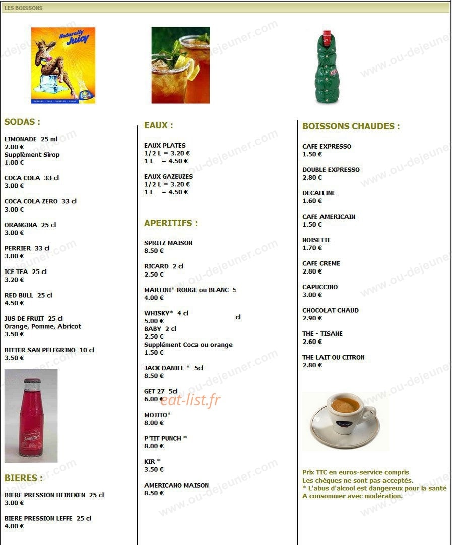 Restaurant le Flober — carte page 9