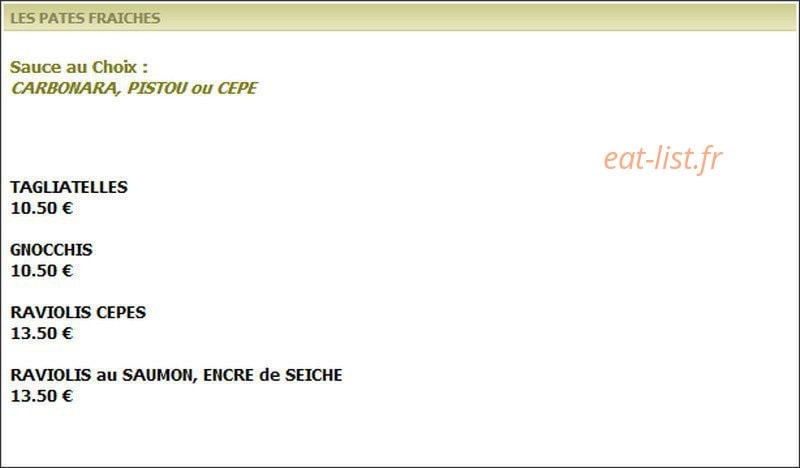 Restaurant le Flober — carte page 3