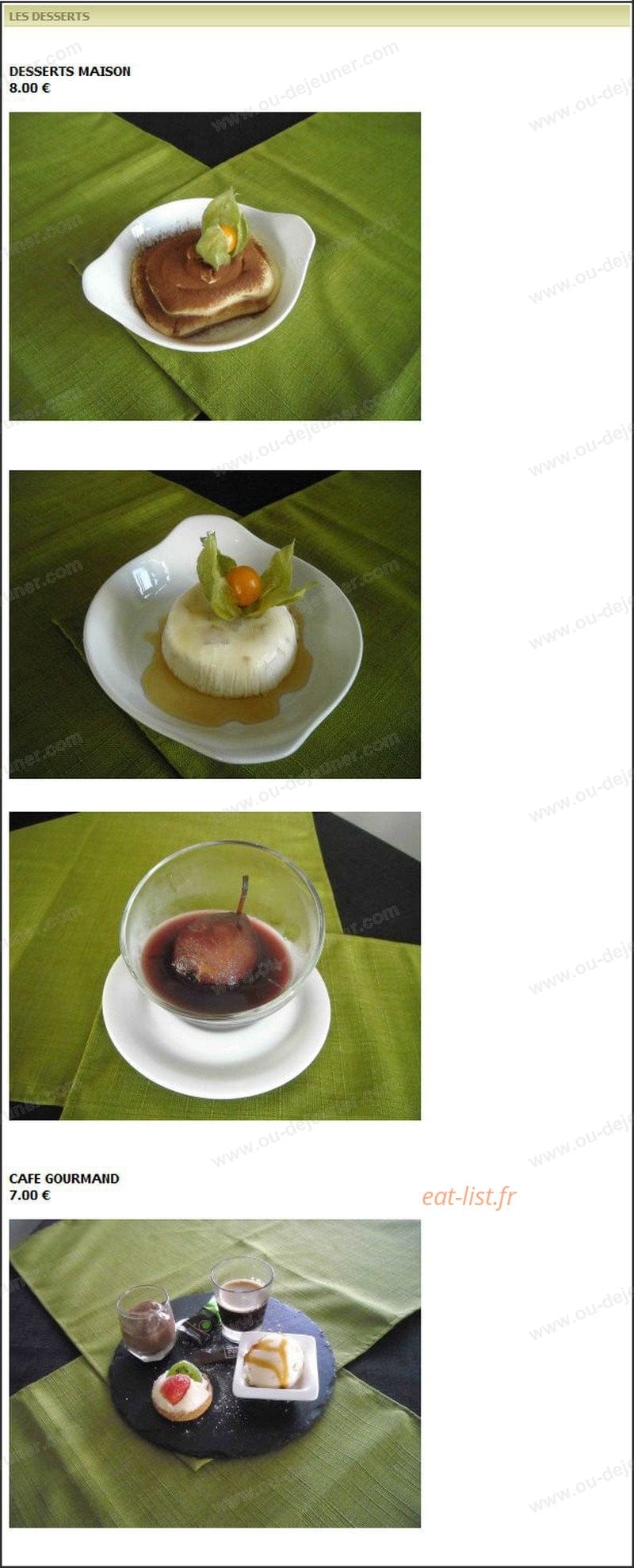 Restaurant le Flober — carte page 6
