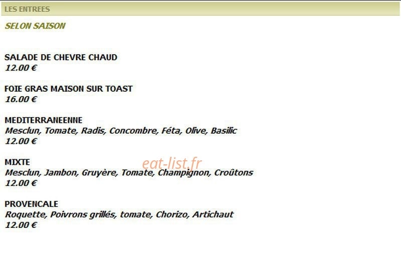 Restaurant le Flober — carte page 2