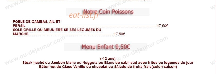Restaurant Le Jimmy's — carte page 5
