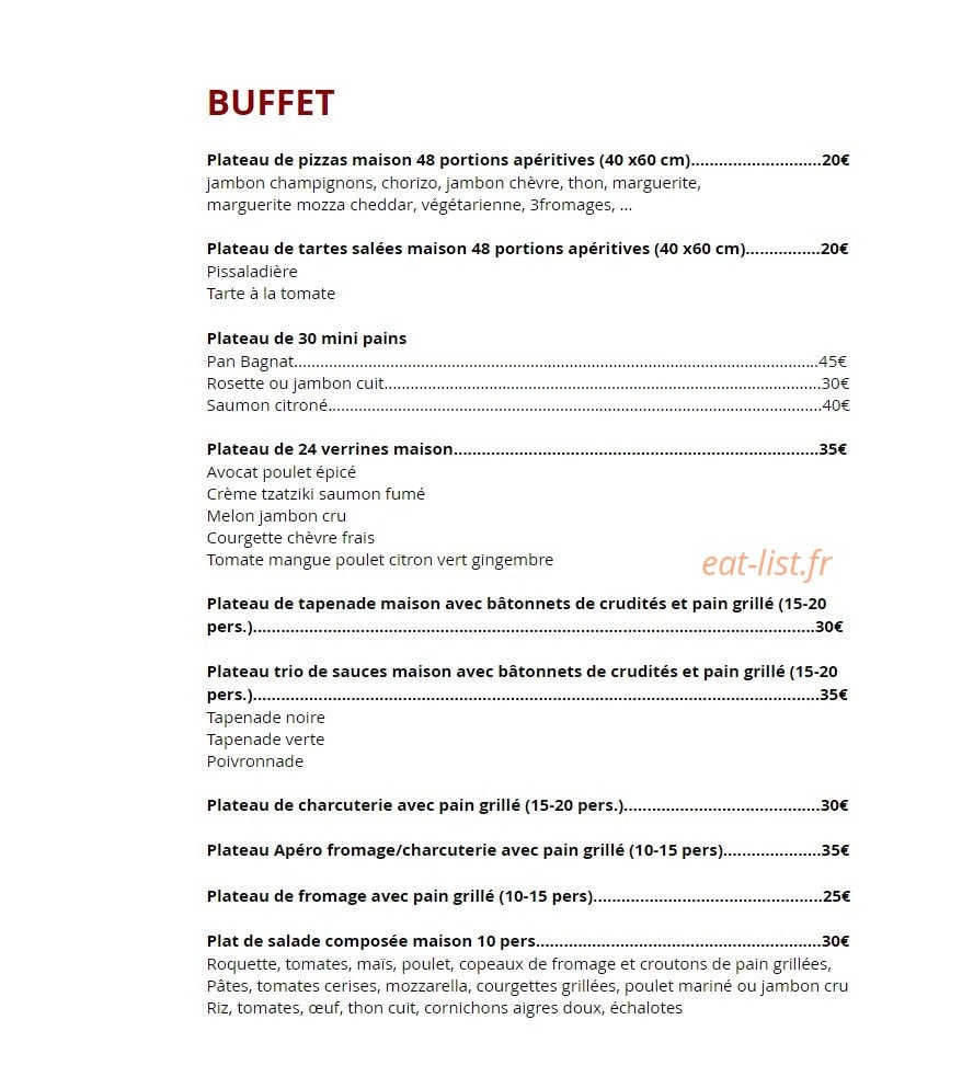 Socc'Appétit — carte page 1