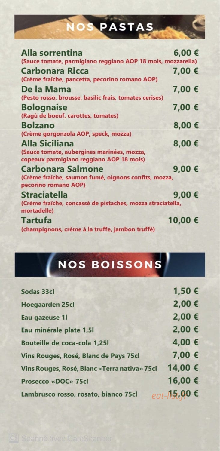Sorrentino Pizza — carte page 4