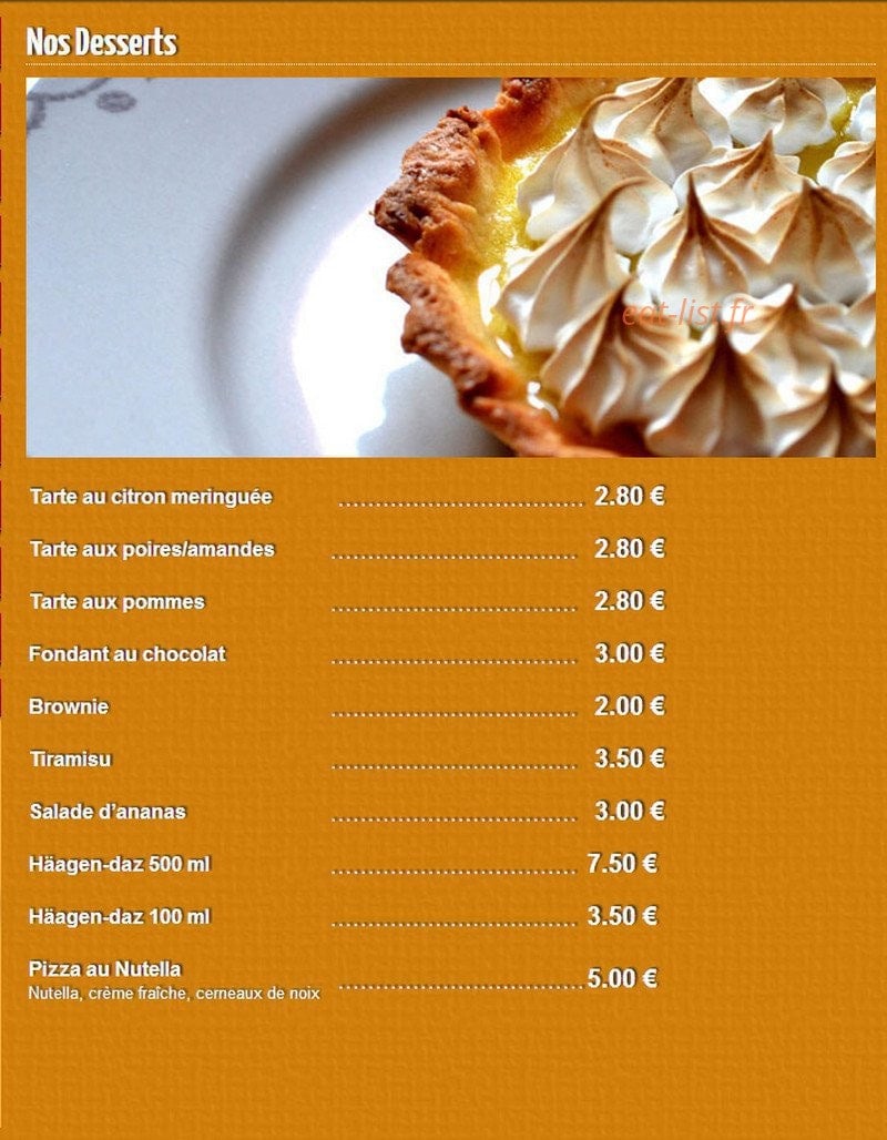 Stop Pizza — carte page 8