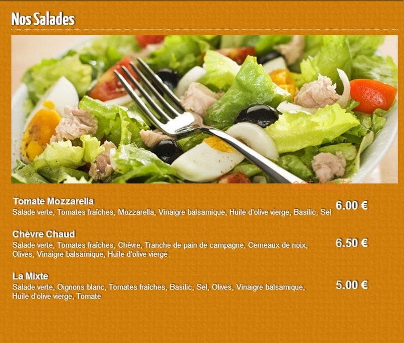 Stop Pizza — carte page 7
