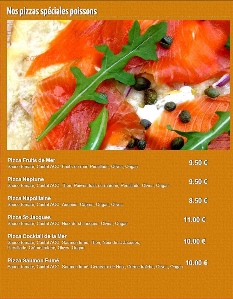 Stop Pizza — carte page 3